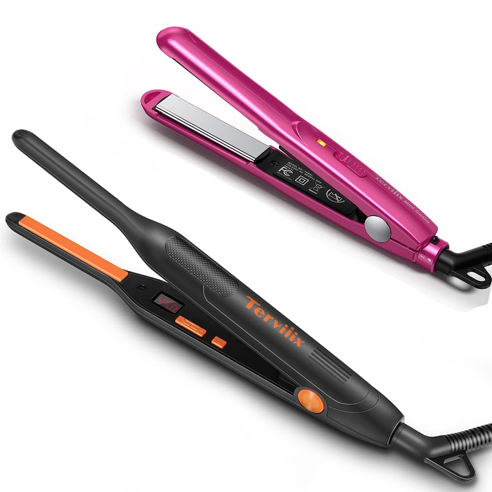 Amazon.com: Terviiix Orange Pencil Flat Iron for Pixie Short Hair